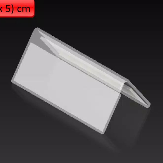 Papan nama akrilik Acrylic ukuran 8 x 30 cm Papan Meja Nama Akrilik