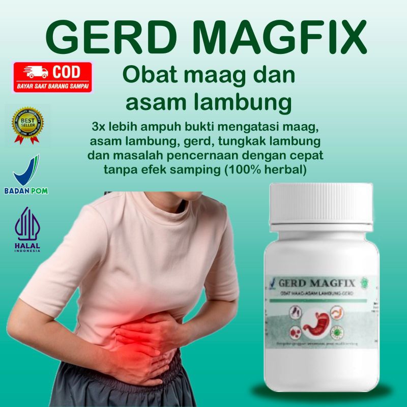 GERD MAGFIX - Suplemen Yang Dapat Mengatasi Maag Kronis,Asam lambung dan Infeksi lambung ampuh tanpa