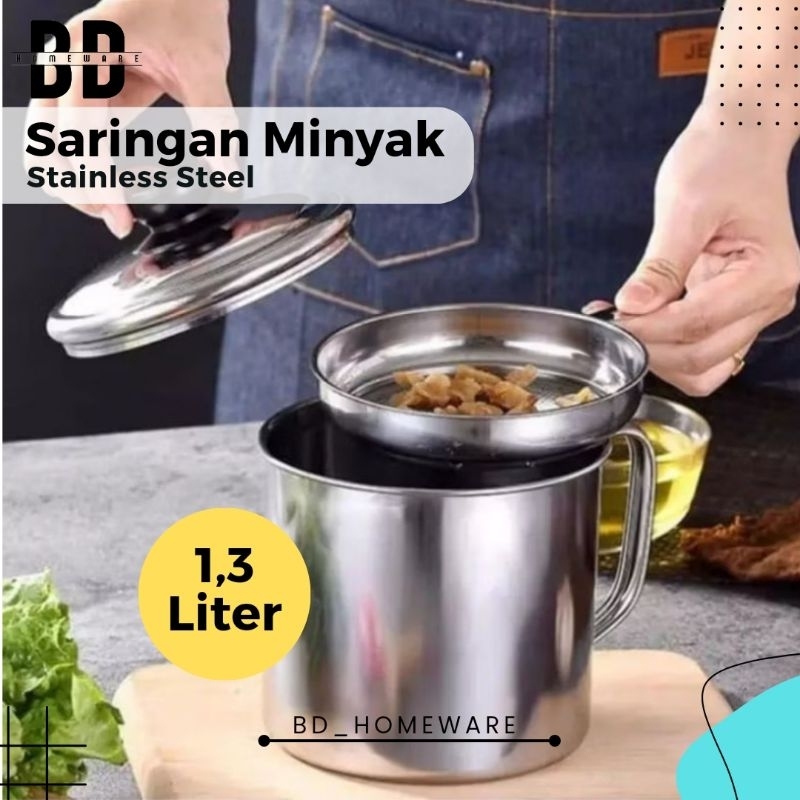 Oil Pot Filter Stainless Steel / Saringan Minyak Goreng