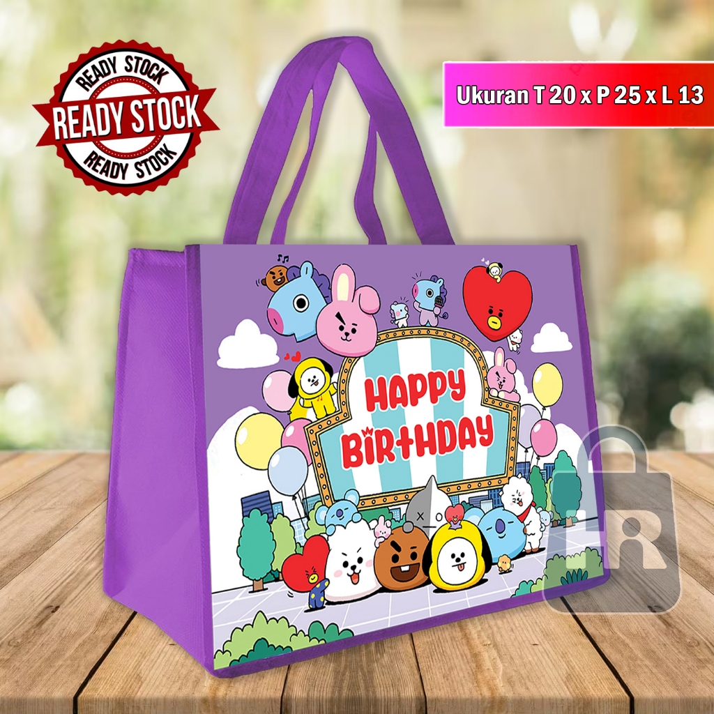 

READY STOK TAS ULANG TAHUN / TAS ULTAH BT21 / TAS ULTAH UKURAN KFC / TAS ULTAH TERLARIS / TAS SOUVENIR ULTAH ANAK / GOODIE BAG BINGKISAN SOUVENIR ANAK