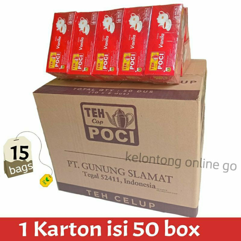 

Teh Celup Poci Vanila 1 Karton isi 50 Box