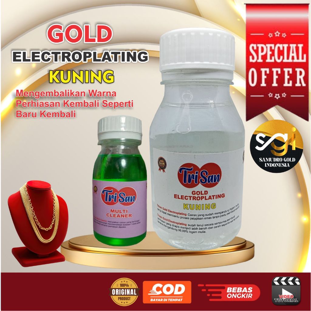 Air Sepuh Gold Electroplating Kuning Sepuhan Perhiasan Emas Perak Logam Mulia