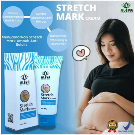 Stretch Mark Cream Aleya | StretchMark Cream Krim Anti Strechmark Aman untuk Bumil dan Busui