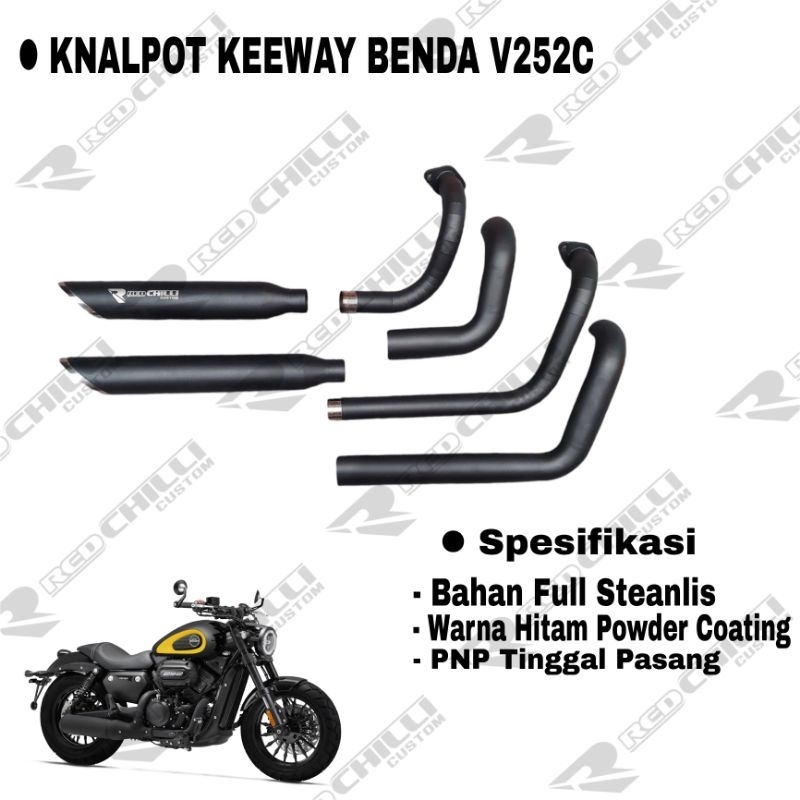 Knalpot Keeway Benda 252 - Knalpot Benelli Keeway Benda V252C