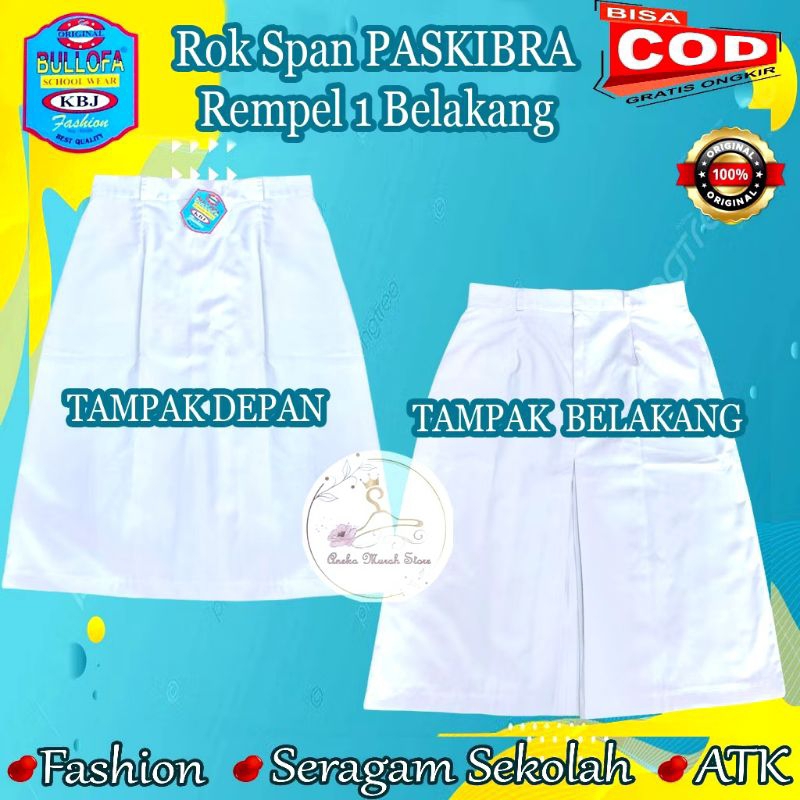 Rok Paskibra Pendek Span Belah Belakang Khusus Paskibra