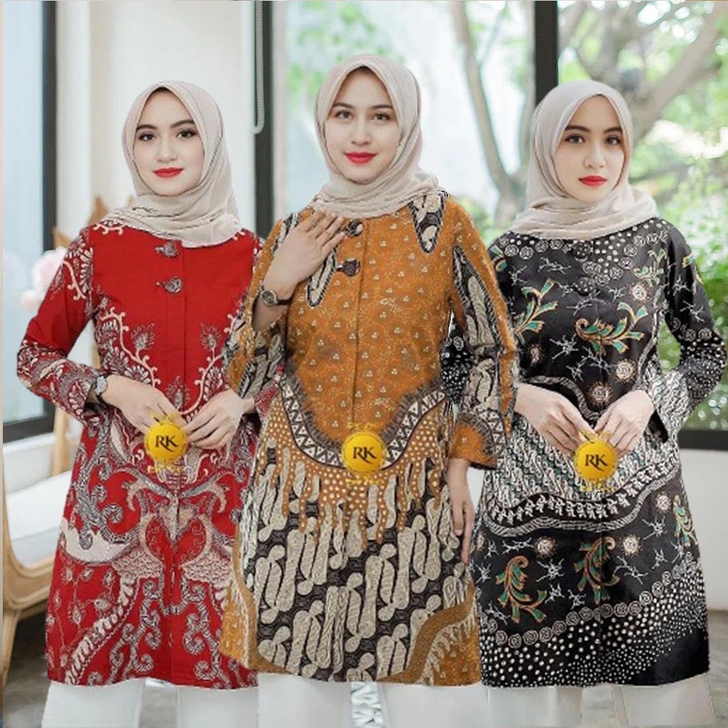 BATIK TUNIK TALI TRUNTUM Tunik Batik Dan Kemeja Batik Jumbo | M-10XL SUPER JUMBO | atasan seragaman 