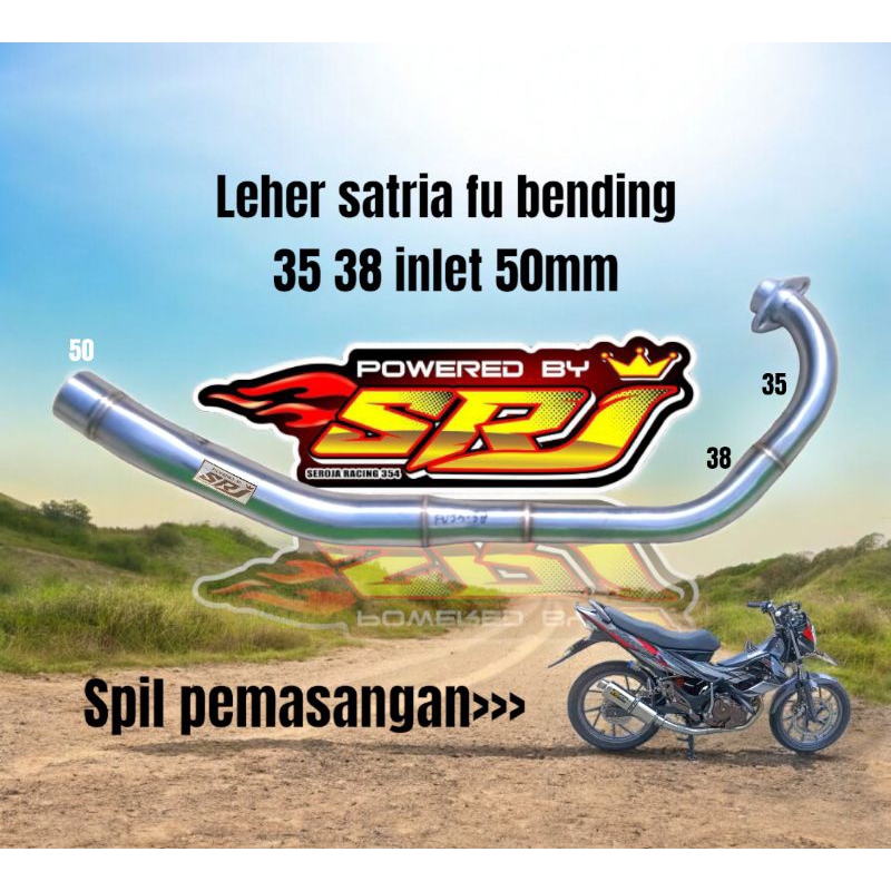leher knalpot satria fu karbu balap bore up 200cc pipa 35 38 inlet 50mm paten non sambungan srj raci