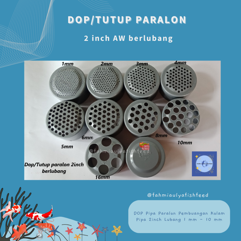 Dop/Tutup paralon 2 inch AW berlubang