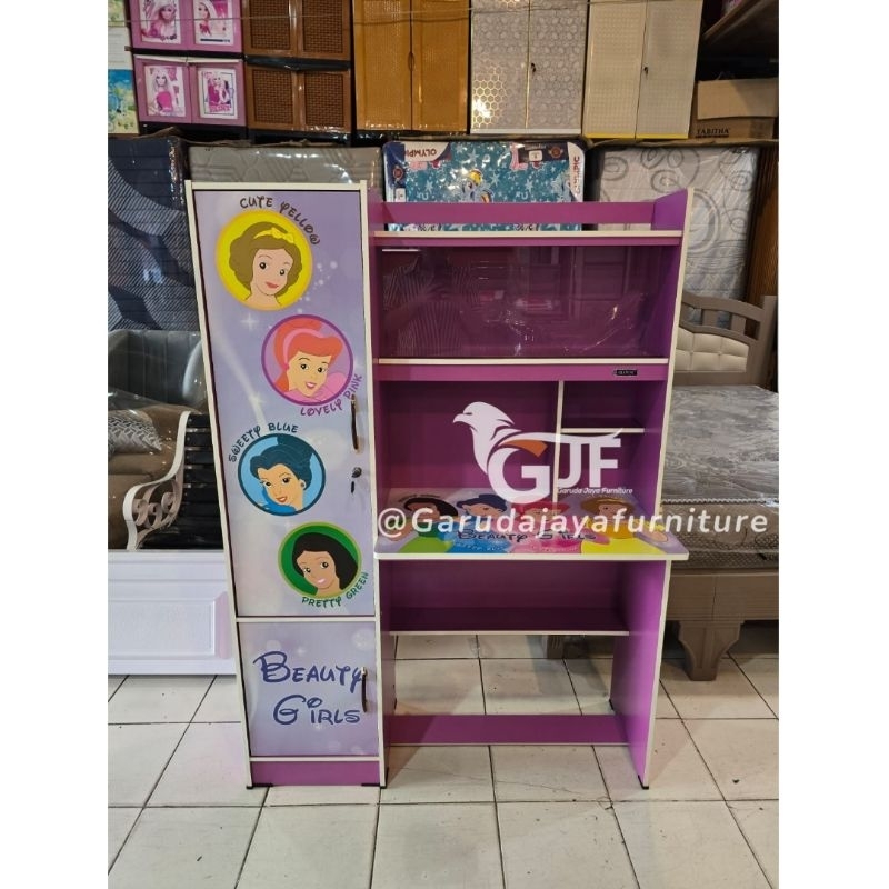 MEJA BELAJAR ANAK / MEJA BELAJAR ANAK KARAKTER PRINCESS / MEJA BELAJAR ANAK CEWEK KARAKTER PUTRI / M