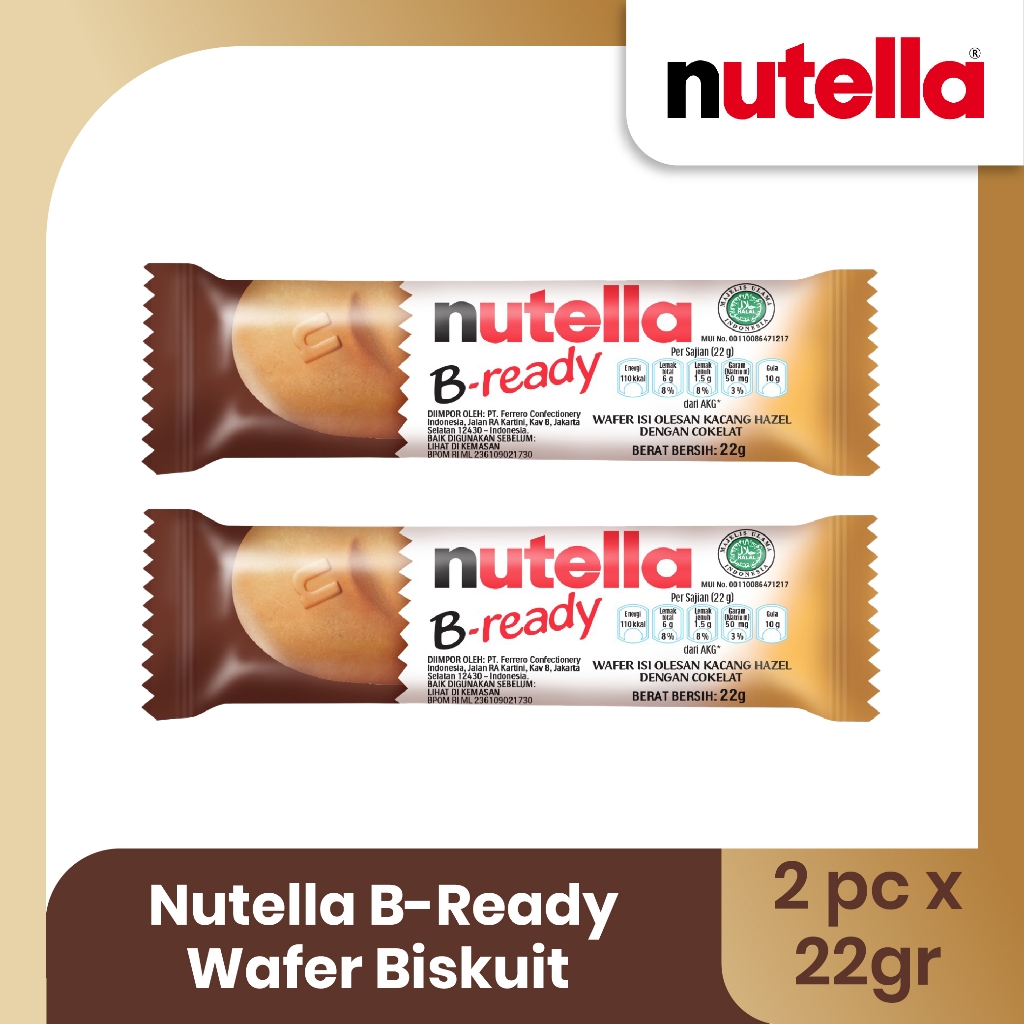 

Nutella B-Ready Wafer Biskuit 22gr - TWINPACK