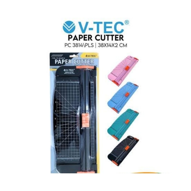 

PAPER CUTTER A4 PC-3814 V-TEC / PEMOTONG KERTAS / PAPER TRIMMER A-4 3814 VTEC