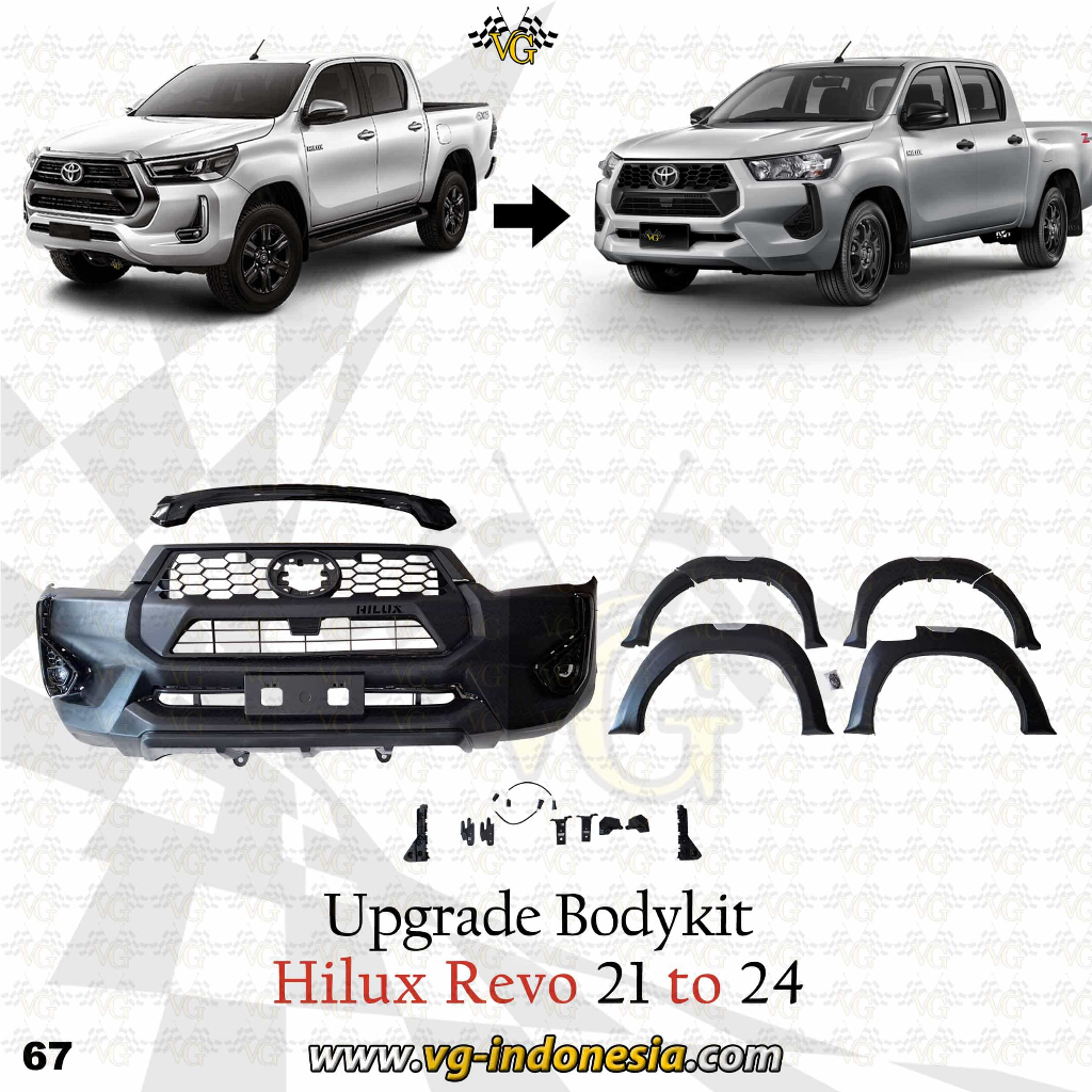 BODYKIT HILUX 2021 TO HILUX 2024 TERBARU
