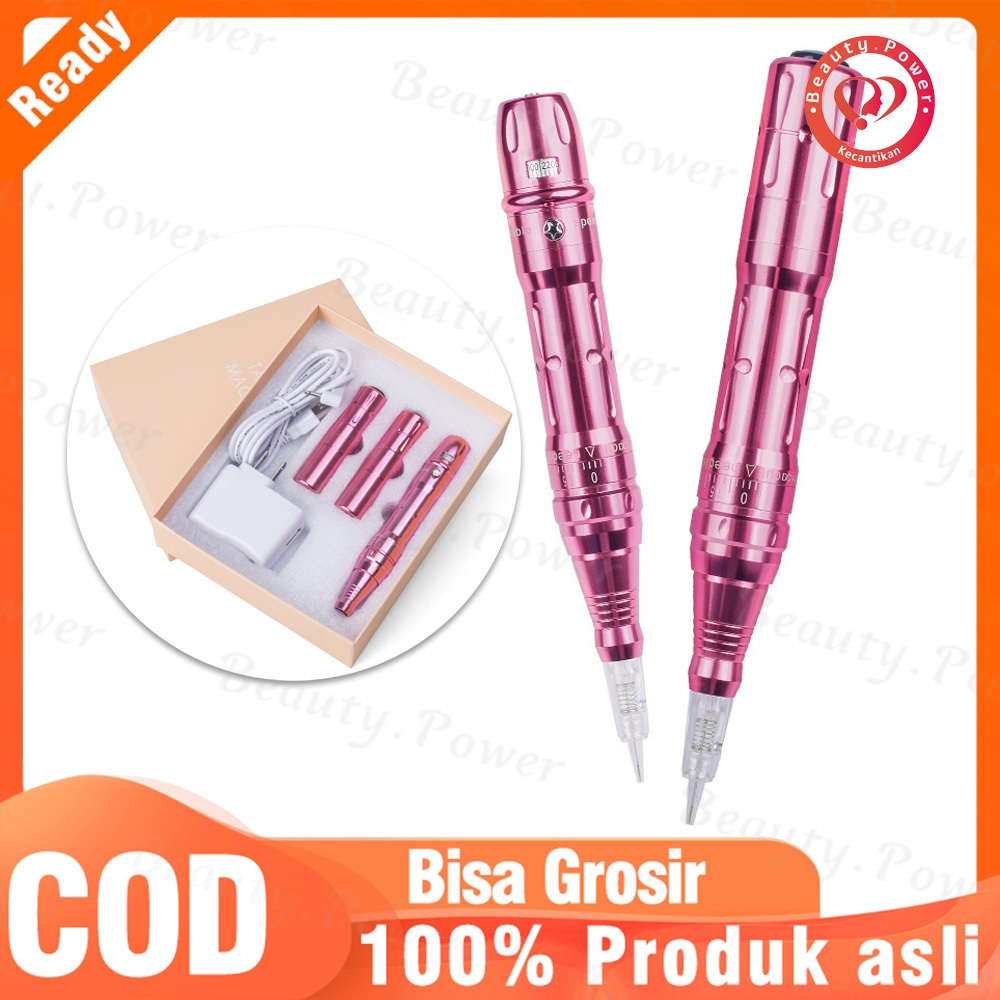 Mesin sulam alis bibir tatto wireless 2 baterai Pena Tato Permanen