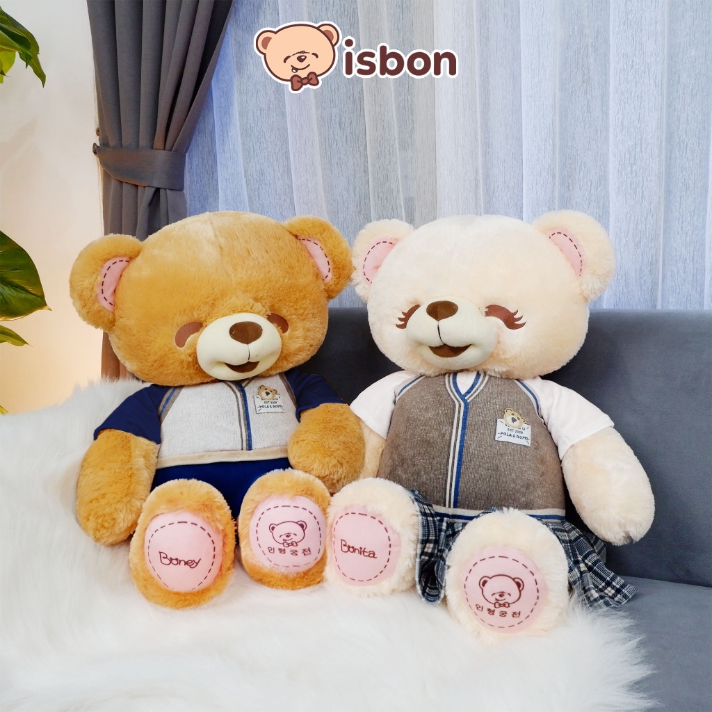 ISTANA BONEKA Beruang Boney Bonita Seragam NAVY Baju School Day Biru Bahan Premium Cocok Untuk Hadia