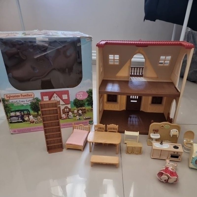 Sylvanian Families Red Roof Cottage Preloved