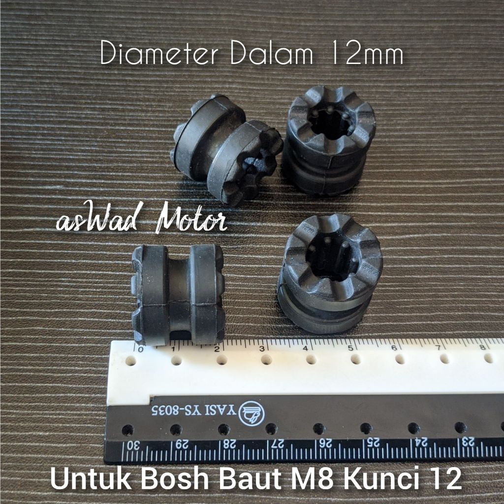 Karet Dudukan Knalpot M8 baut 12 / Karet Dudukan knalpot Diameter 12mm / Karet Pegangan Dudukan Knal