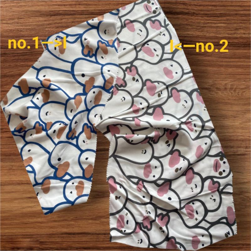 KAIN RAYON PREMIUM MOTIF ANAK-ANAK/RAYON MOTIF BEBEK/rayon meteran (harga tertera 50cm)