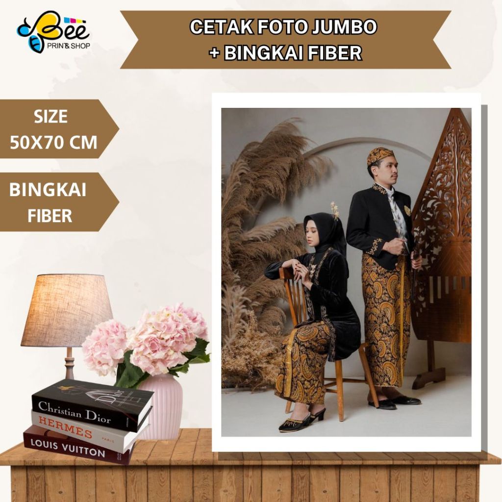 CETAK FOTO BINGKAI 20R 50X70CM + BINGKAI FIBER FIGURA ,Cetak Foto Besar ,Cetak Foto Jumbo