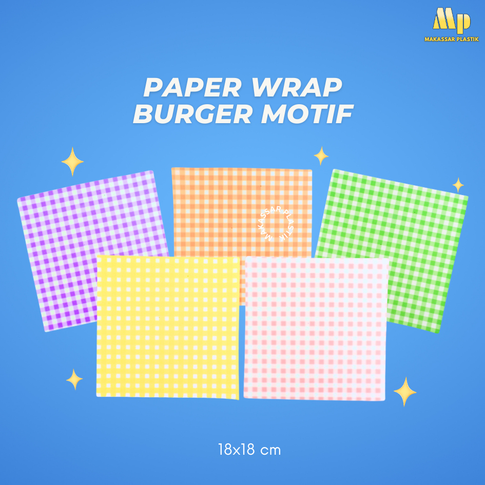 Paper Wrap Burger Motif / Paper Wrap Bento Cake / Paper Wrap Makanan