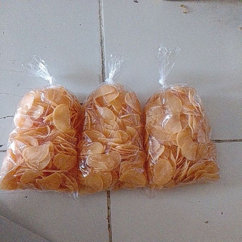 

Kerupuk Udang Dacil Mentah kemasan timbangan 1/4 1/2 atau 1kg