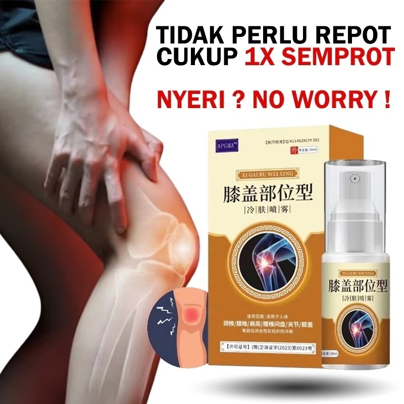 APGAR Cold Compress Spray Pereda Nyeri Lutut Semprotan Lumbar Spine Cold Gel Asam Urat Gel Liquid