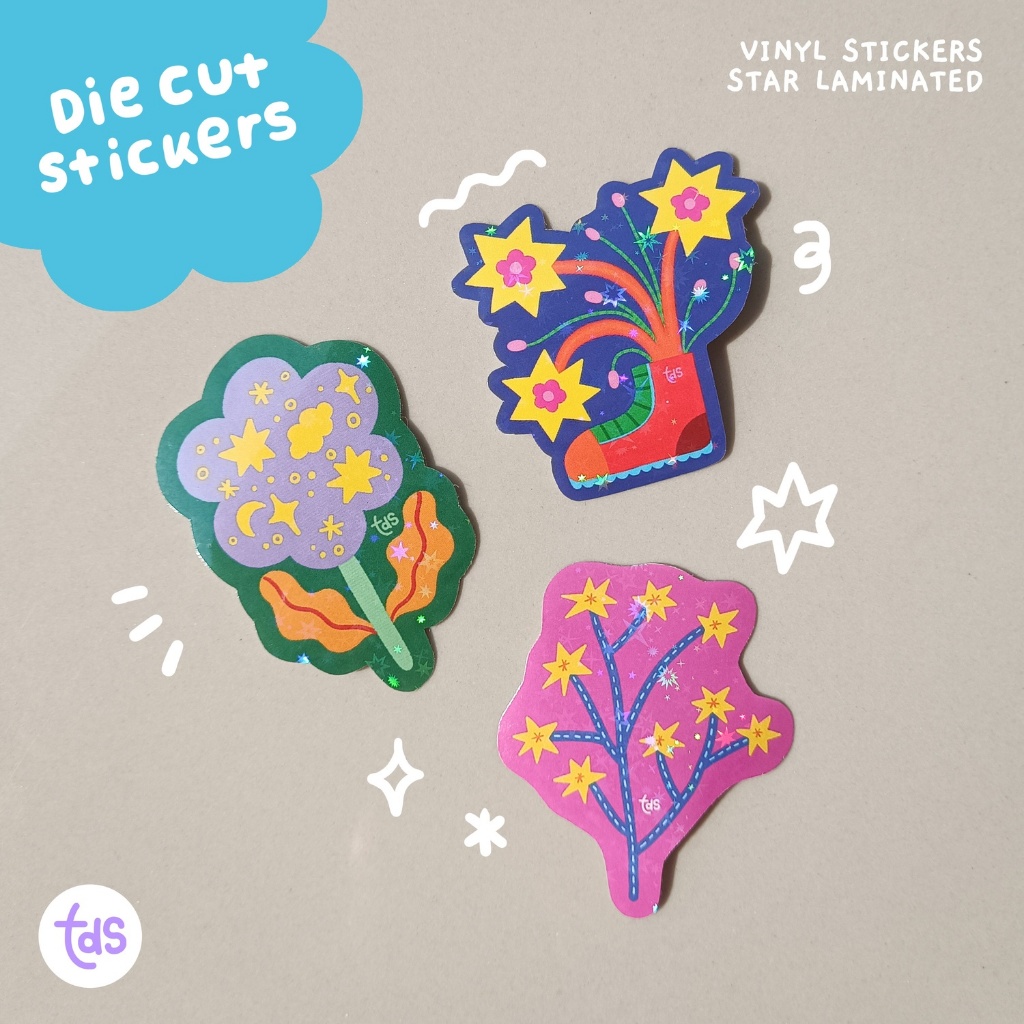 

STAR LAMINATED DIE CUT STICKER by TDS