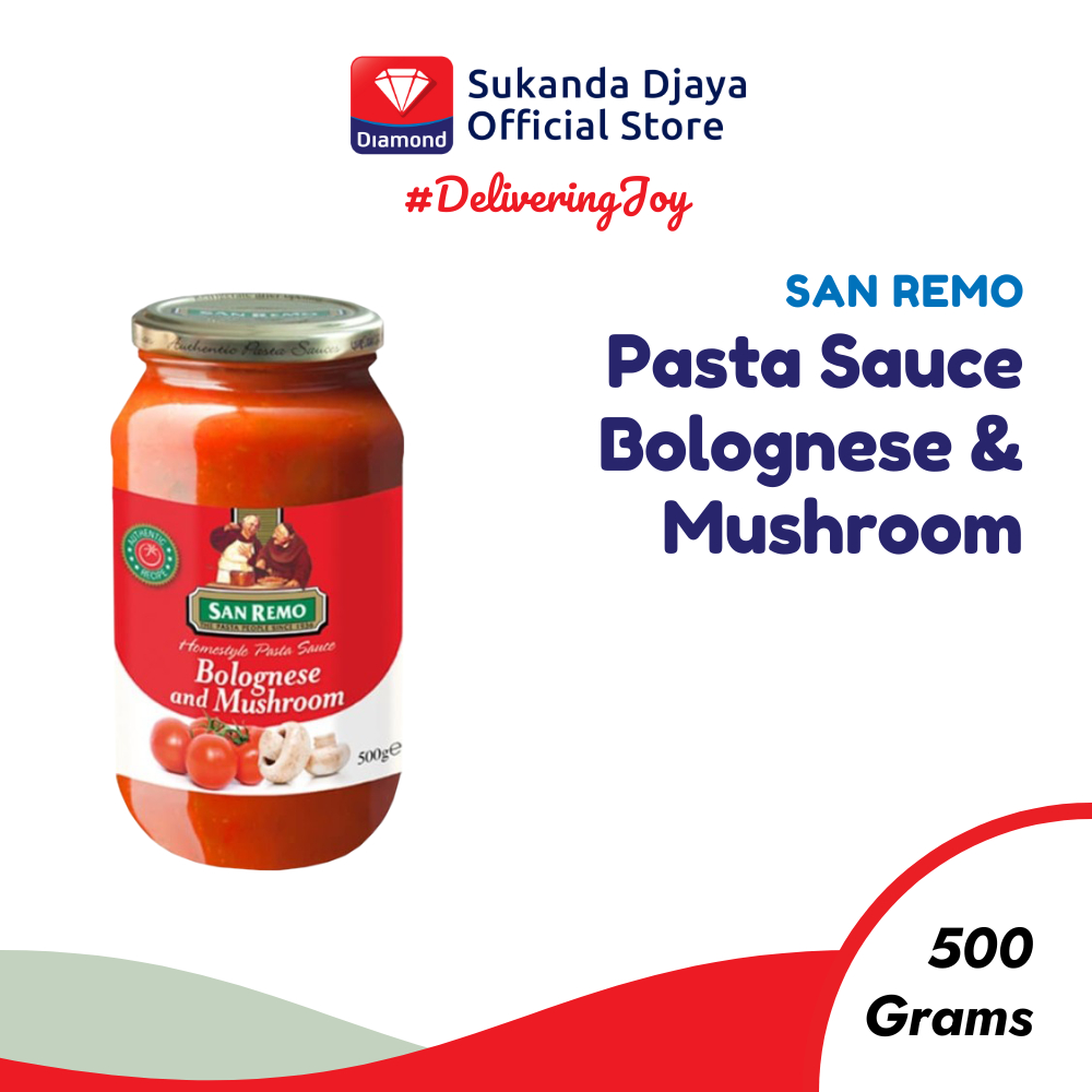 

San Remo Pasta Sauce Bolognase & Mushroom 500 Gr