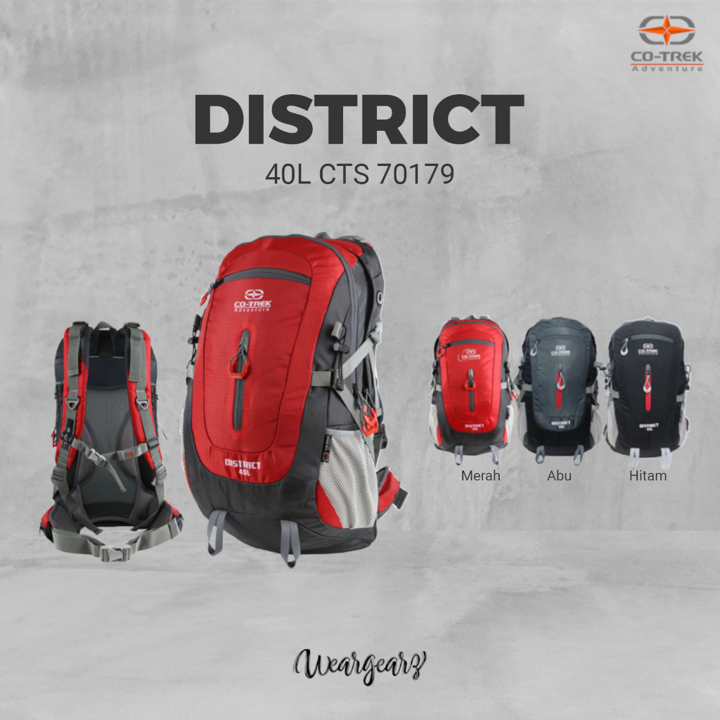 Weargearz | Tas Gunung Co-Trek Semi Carrier Distric 40L