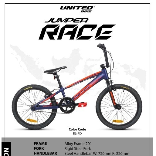 Sepeda BMX anak laki United Jumper Race 20 inch