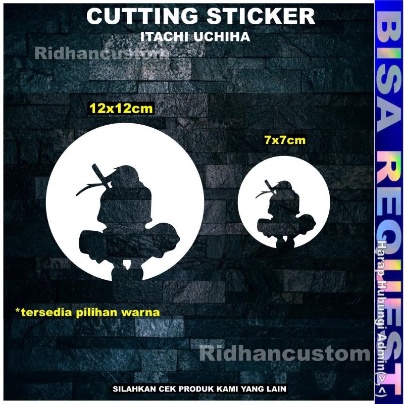 [ ITACHI UCHIHA ] CUTTING STICKER MOTOR HELM LAPTOP DLL ITACHI UCHIHA