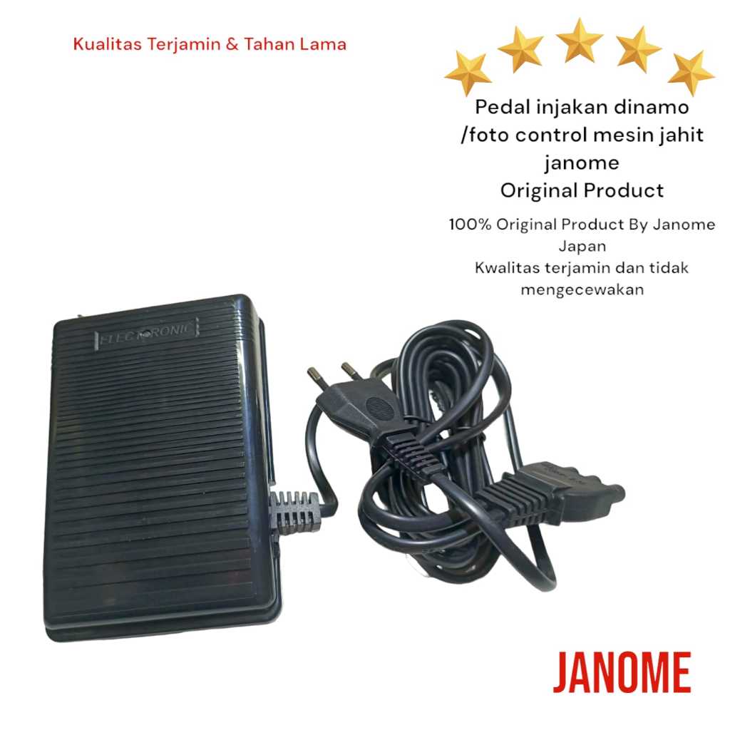 JANOME GENUINE PART - foot control, Pedal Injakan Dinamo Mesin Jahit Janome mekanikal