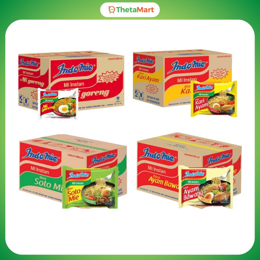 

INDOMIE VARIAN KUAH & GORENG KEMASAN DUS ISI 40 PCS