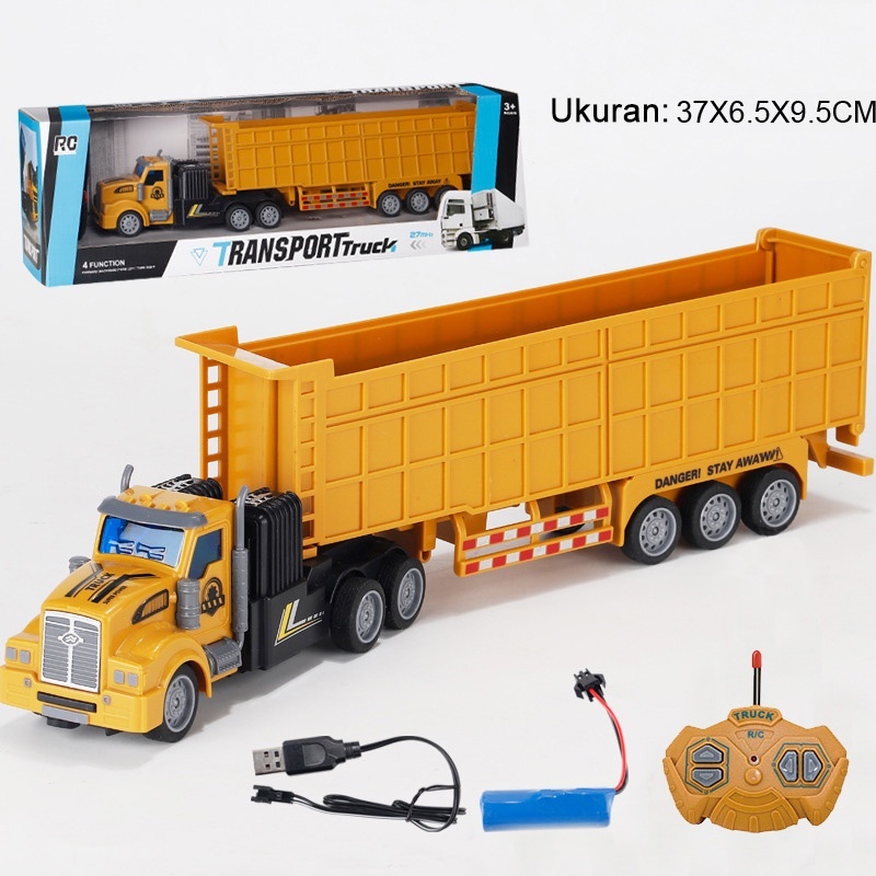 BESTPROMO MAINAN TRUCK TRAILER RC MAINAN TRUK SEMI TRAILER REMOTE CONTROL SEMI TRAILER DUMP TRUCK RC