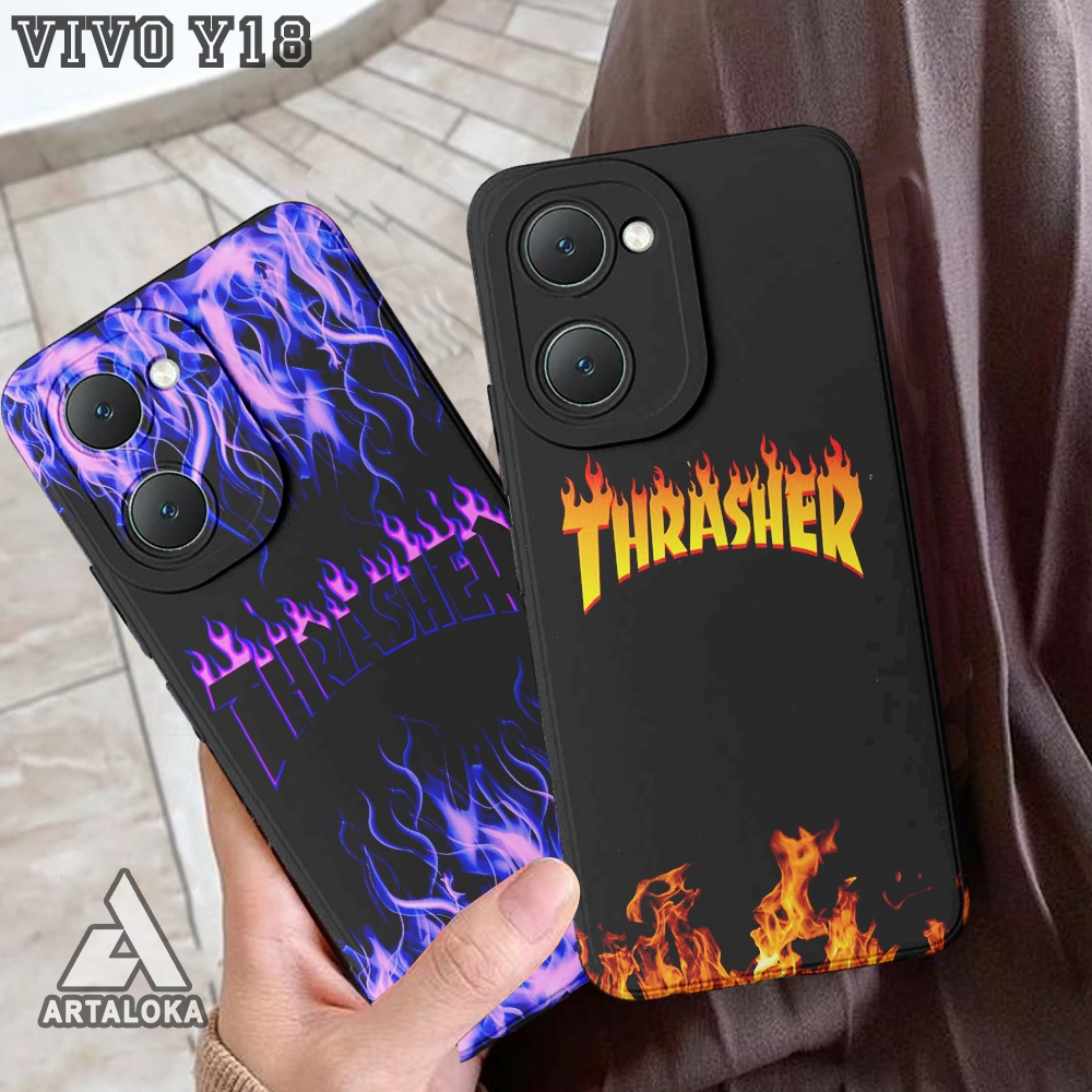 Softcase Hp VIVO Y18 2024/Y03/Y12/Y12S/Y28/Y21S/Y33S Motif Api Hits Trendy Kekinian - Case Hp - Case