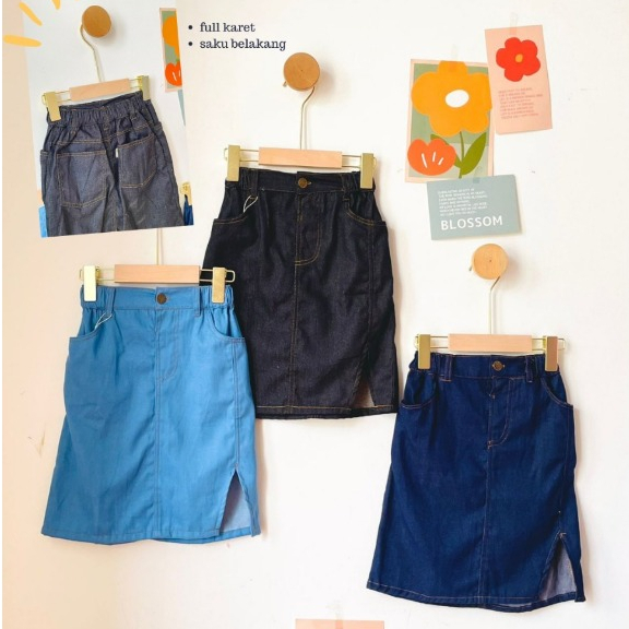 LITTLEARUMA - ROK JEANS ANAK PREMIUM - YURA JEANS SKIRT