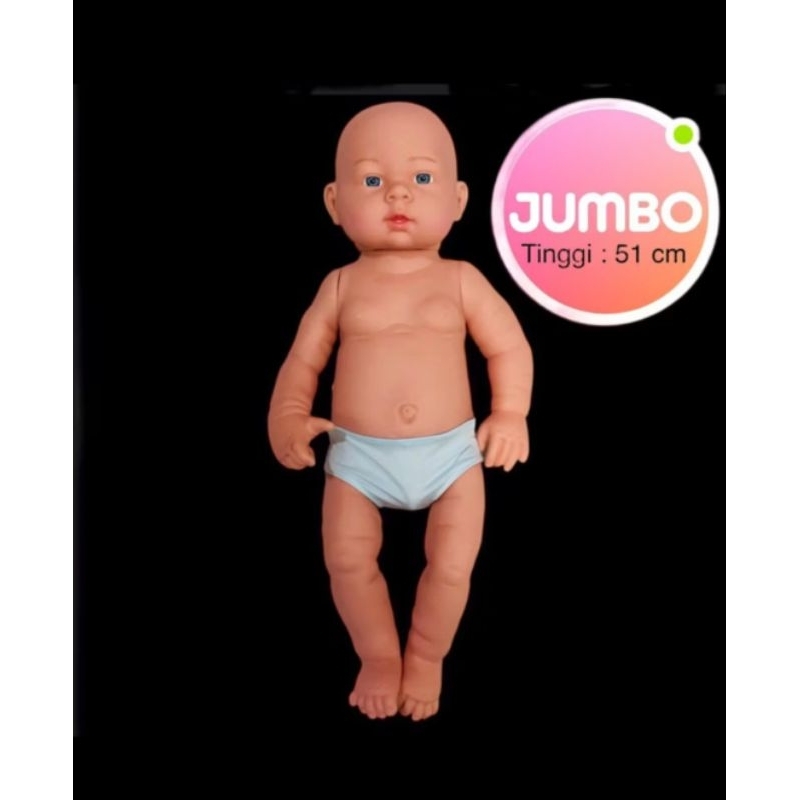 Boneka Gender Boneka Bayi Dengan Kelamin boneka MayMay Full Karet Jumbo 51 cm - LL666-19