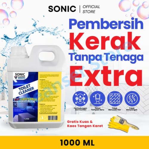 SONIC CLEANER Anti Kerak Kamar Mandi Extract 100% Bersih Pembersih Toilet Anti Kerak Mengkilat 1 ltr