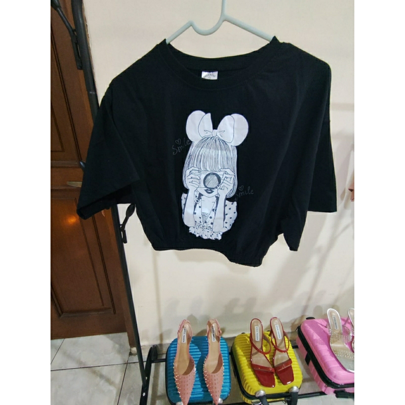 ❤️ Crop Top Pinggang Karet Free Size Import BKK  - Baju atasan wanita premium / Tshirt premium cewek