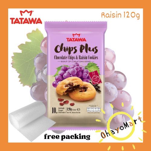 

Tatawa Chips Plus/ chocolate chips and raisin cookies/ biskuit 120g