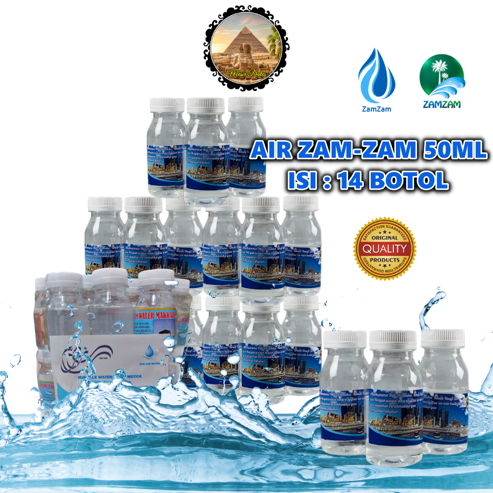 

Air zam zam kemasan botol 50ml isi 14 pcs original