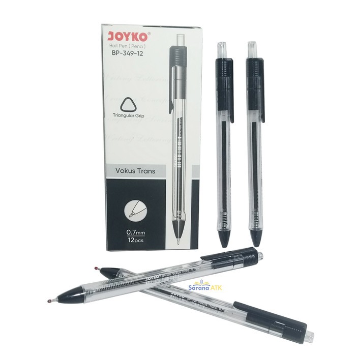 

Pulpen Joyko BP-349 Vokus Bollpoin Tinta Hitam Tip 0,7mm Satuan