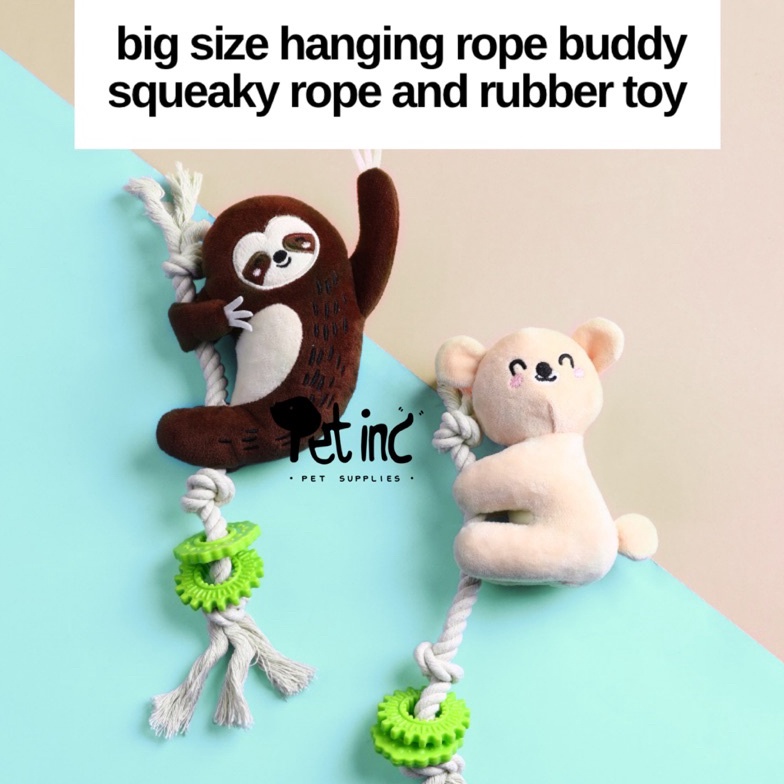 KODE A95Q Big size Hanging rope buddy squeaky rope and rubber toy