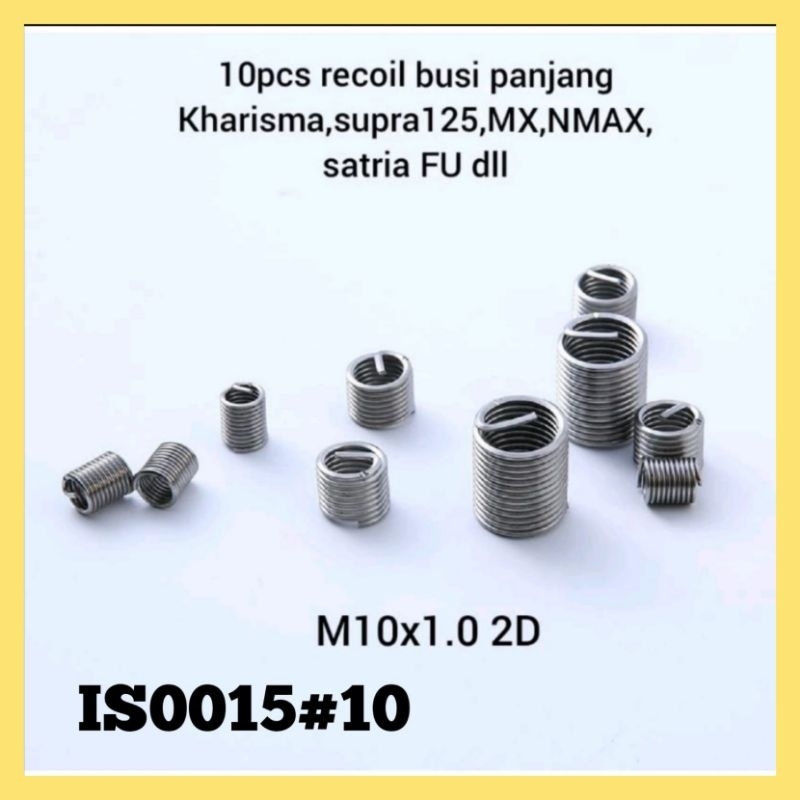 10pcs recoil busi panjang m10x1.0 2D recoil busi MX NMAX vixion FU kharisma supra 125 dll bukan reco