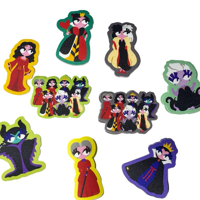 

The Villains Glitter Diecut Sticker by Alixos