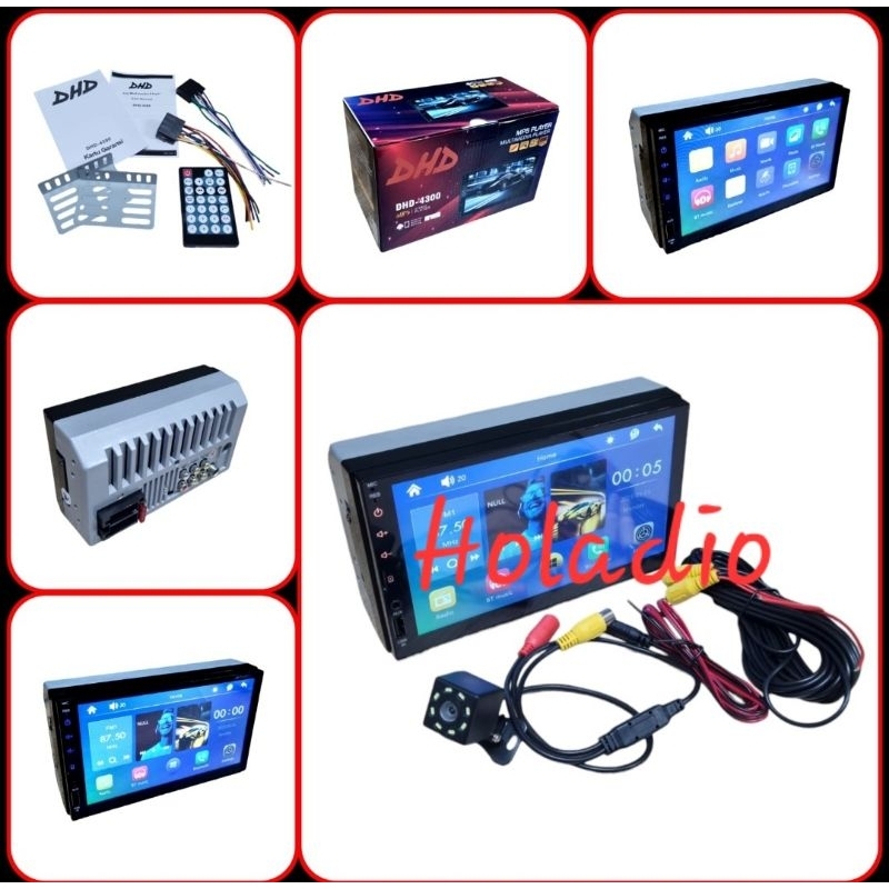 HEADUNIT DOUBLEDIN DEKLESS MP5 DHD 4300 FULLGLASS BLUETOOTH MIRRORLINK DHD-4300 READY BODY PENDEK
