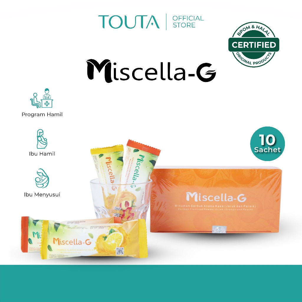 MISCELLA-G Collagen Drink with L-Glutathione | Suplemen Promil - 10 Sachet