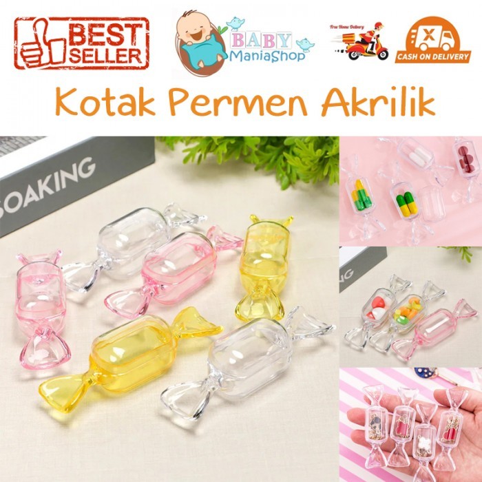 

Kotak Permen Akrilik Storage Transparan Box Hampers Natal Lebaran Imlek Amplop THR Angpao