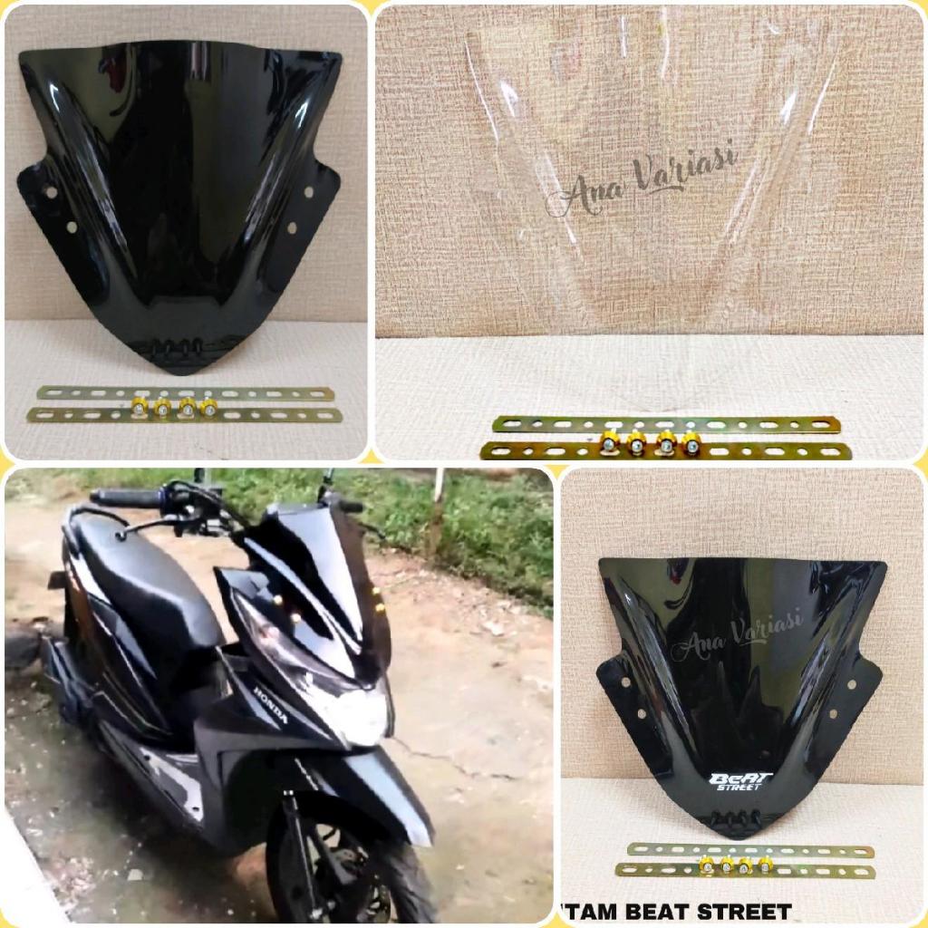 Visor honda beat streat poloas visor beat street - windshield motor  beat streat polos dan grafir an