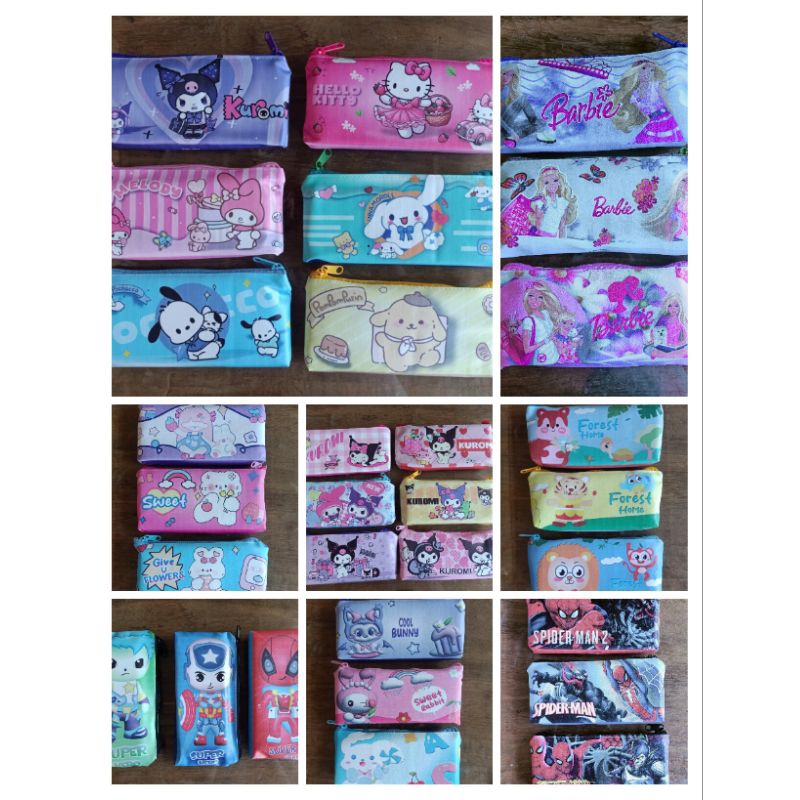 

(grosir) 12pcs Tepak pensil uk 21x9x2 pouch resleting motif lucu dan murah cocok buat souvenir ultah hadiah kado