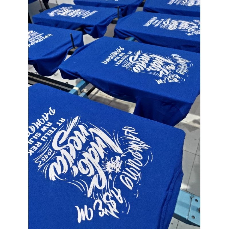 jasa sablon kaos manual Plastisol / glow in the dark / rubber / dtf menyesuaikan jumlah